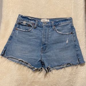 Abercrombie High Rise Mom Jean Shorts